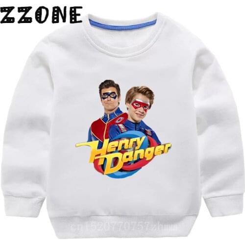 Childrens Hoodies Kids Henry Danger Cartoon Funny Sweatshirts Baby Cotton Pullover Tops Girls Boys Autumn Clothes,KYT2308