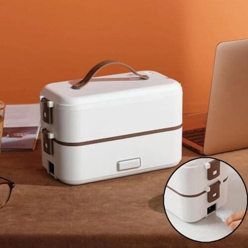 Electric Portable Cooking Heating Lunch Box Stainless Steel Liner Insulation Portable Plug-in Electric Heating Cooker Steamer