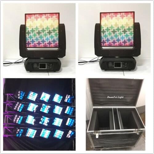 Flycase) 4pcs/lot Professional P5 64x64 Dots Pixel Moving Head indoor LED Display Video Panel Screen