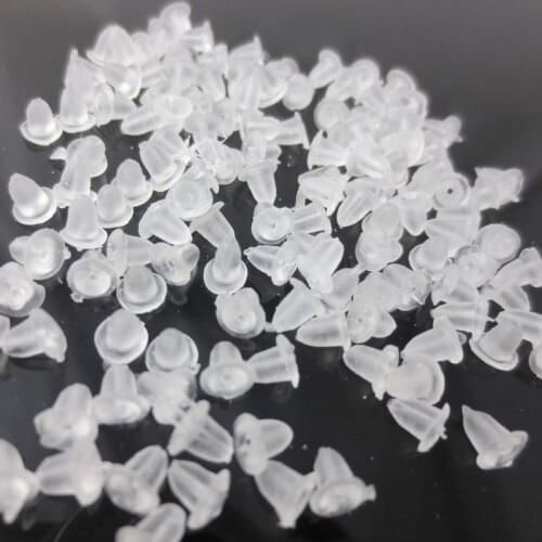 Earrings findings earrings back stopper Ear plug rubber material bullet plastic ear plugs hat DIY accessories beaded jewelry