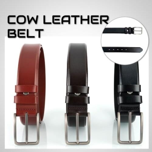 First layer leather belt men leather needle buckle belt pure male middle-aged youth leisure men cowhide youth belt