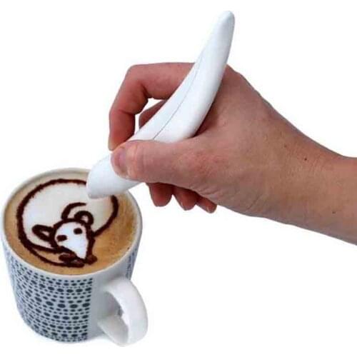 Creative Electrical Latte Art Pen for Coffee Cake Spice Pen Cake Decoration Pen Coffee Carving Pen Baking Pastry Tools