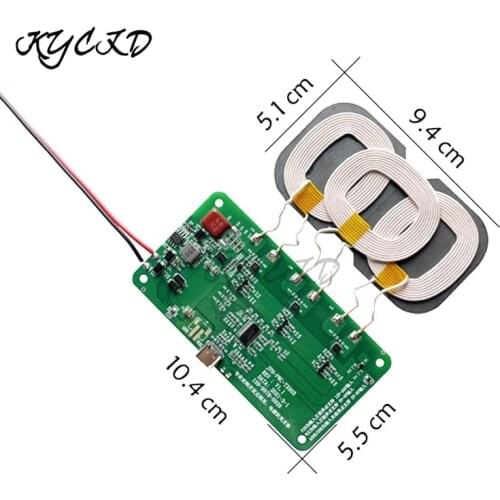 18W Type C Wireless Charger Module Qi Standard 3 Transmitter Coil PCBA Battery Fast Charging For iPhone Samung Smart Phone