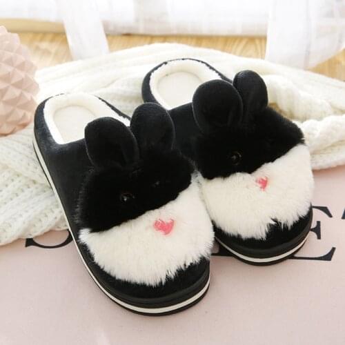 Ousefu Cartoon Home Cotton Slippers Cute plush bunny slippers Indoor warm winter slippers Couples house for slipper