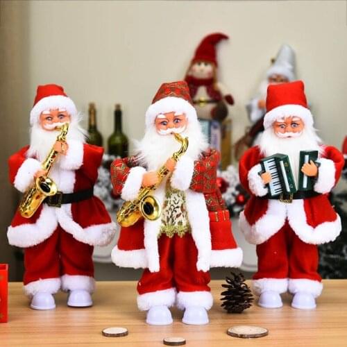 2021 New Funny Electric Santa Claus Novelty Mini Electric Music Dancing Creative Supplies Kids Relieve Boredom