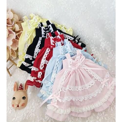 New Handmade Blyth Doll Clothes Pure color Lace Sling Dress for Blyth Azone,Ob24 Barbies Skirt 1/6 Doll Accessories Clothing