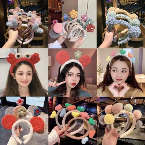New Fashion Women Cute Big Flower Comfortable Wash Face Bathe Hair Holder Elastic Headband Girls Hairband Hair Accessories