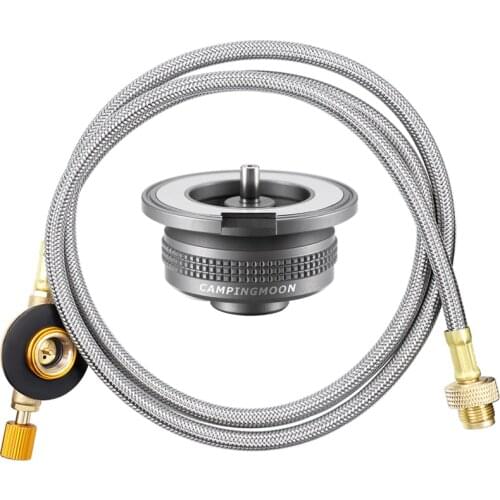 Cartridge Tank Adaptor Outdoor Stove Adapter Gas Converter Split Type Furnace Connector Adapter for Camping Cooking Picnic