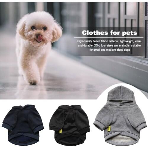 Letter SECURITY Print Fleece Dog Clothes Warm Pet Puppy Hoodies Jacket Coat