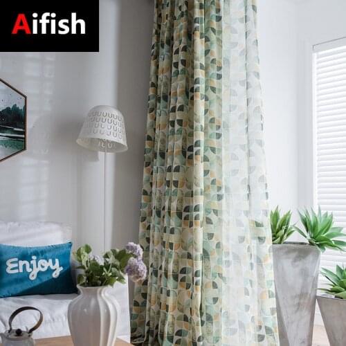 Simple Modern Living Room Blackout Curtains Childrens Bedroom Rainbow Linen Decorative Curtains Cortinas Salon Modernas ZH204-4