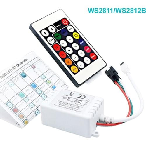 DC 5V 12V 24V WS2811 WS2812b Controller RF Remote Control Rgb Controller Spi Digital Smart WS2812 Ws2812b Pixel Led Controller