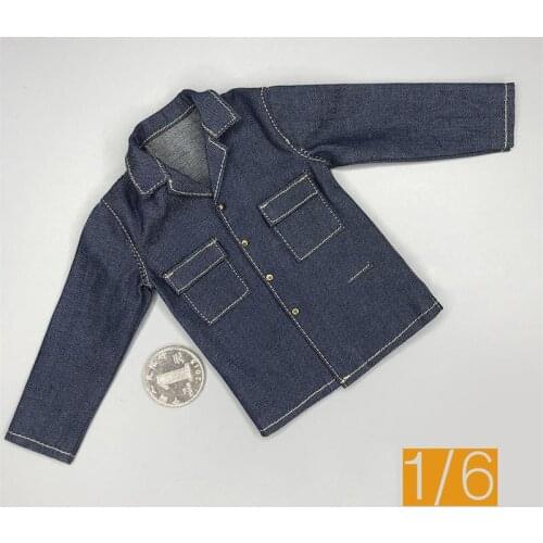 For Sale Scale 1/6th CUKE TOYS (MA-012) Casual Jeans Coat Tops For Usual 12 inch Doll Action Accessories