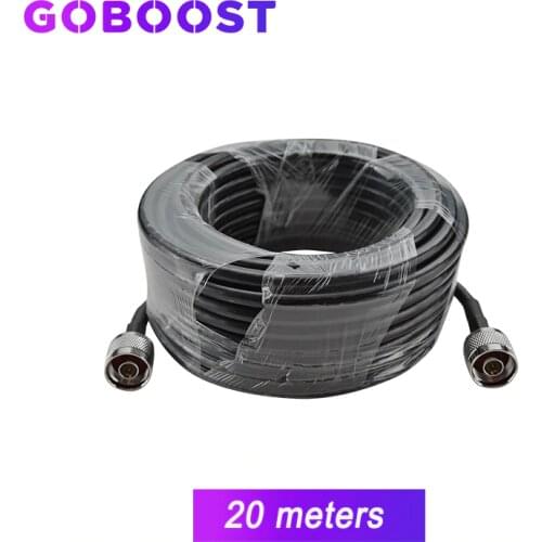 GSM Repeater Cable 2G 3G 4G Cellular Cellphone Signal Booster 5D Coaxial RG6 20 Meters N Male for For Outdoor Indoor Antenna
