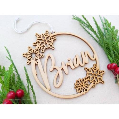 Christmas tree decoration Custom name ChristmasTree Pendant Personalized Christmas Bauble Gift Christmas snowflakes OrnamentBall