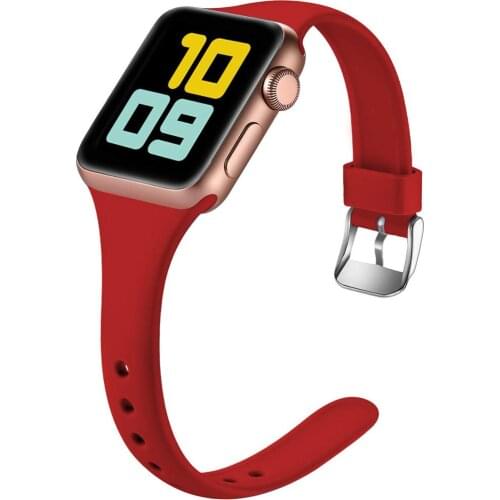 Silicone Strap For Apple Watch band 44mm 40mm iWatch 38mm 42mm Smartwatch watchband Bracelet Apple Watch 6 SE 5 4 3 Accessories