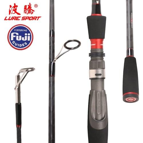 LureSport Travel Fsihing Rod 2.1m/2.4m FUJI Guide Reel Seat X-Cross Carbon Spin Cast Lure Fishing Rod