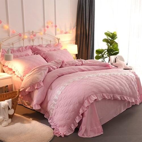 Thickening and raising quilting Bedding Set Soft Bedclothes Luxury Duvet/Quilt Cover Bed Linen sheet set 4 Pieces Bedding Sets