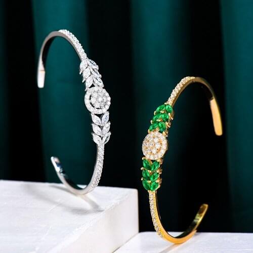 GODKI Gorgeous Personality Romantic Open Bangle Super Gift for girl Friends Lover New Year surprise Bridal Wedding High Quality