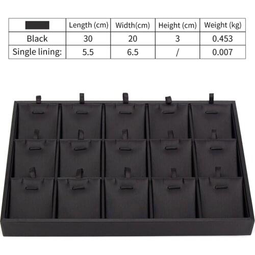 High Quality Blackl 15 Digit Leather Jewelry Pendant Display Trays For Femal Necklace Earring Showcase Jewellry Organizer Stand
