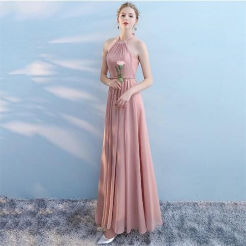 Party Long Dress Women Skin Pink Plus Size Dress 2019 New Spring Summer Night Banquet Pleated Chic Vestido Dress Feminina LD799