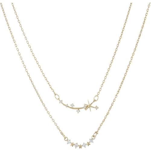 2021 New Fashion Brand Jewelry Elegant Crystal Star Pendant&necklaces for Women Delicate Heart Charm Choker Necklaces