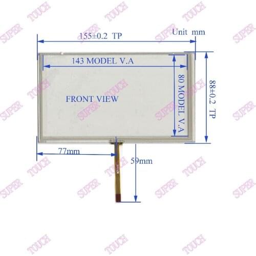ZhiYuSun 155*88 NEW 6.2 Inch Touch Screen 4 wire resistive USB touch panel overlay kit Free Shipping compatible HLD-TP-1989