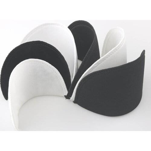 1 Pair Soft Padded Sponge Shoulder Pads White Black Unisex Anti-Slip For Blazer T-shirt Windbreaker Clothes Garment Accessories