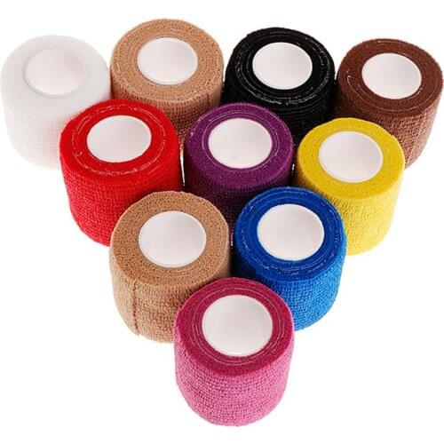 10pcs 5cm Disposable Tattoo Self-adhesive Elastic Grip Bandage Wrap Sport Tape