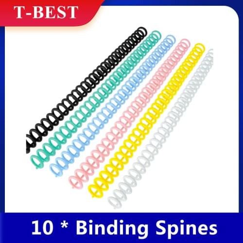 KW-trio 10pcs Plastic 30-Hole Loose Leaf Binders Ring Binding Spines Combs 85 Sheets Capacity for DIY Paper Notebook Album