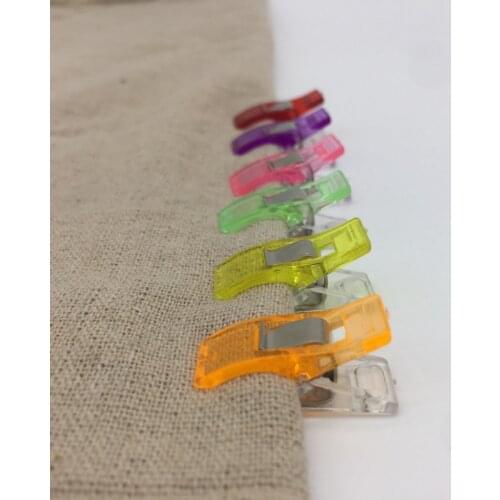 100PCS PVC Plastic Clips For Patchwork Sewing DIY Crafts Clip 2.7*1CM