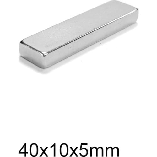 2~25PCS 40x10x5 Strong Sheet Rare Earth Magnet 40mmx10mm Big Rectangular Neodymium Magnets 40x10x5mm N35 Powerful Magnet 40*10*5