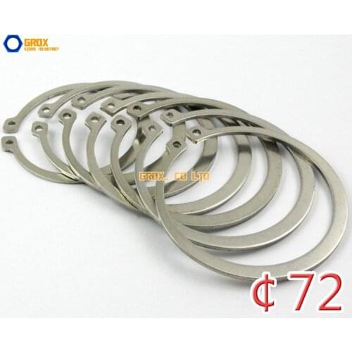 5 Pieces 72mm 304 Stainless Steel External Circlip Snap Retaining Ring