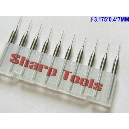 Promotion 10pcs 3.175*0.4*7MM Engraving Tool Bits, Carbide Micro Drill, PCB Drill Needle on Circuit Board, Stainless Steel, SMT