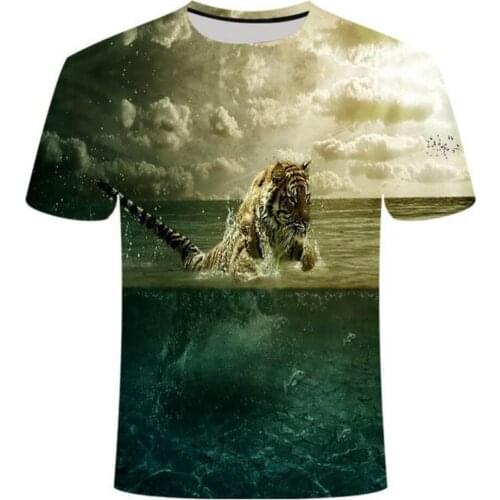 3D printing T-shirt mens short-sleeved O-neck fishing cool T-shirt casual oversized mens top summer clothes