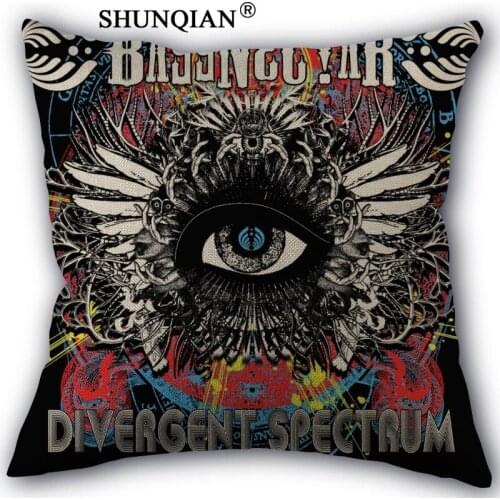 Custom bassnectar pillowcase Custom Cotton Linen Throw Pillow Cover Pillowcase Customize 45x45cm one side