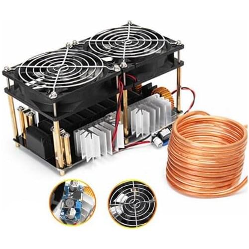 2000W ZVS Induction Heating Board induction heater Module Flyback Driver Heater Good Heat Dissipation 180*90*80mm + Coil Mayitr