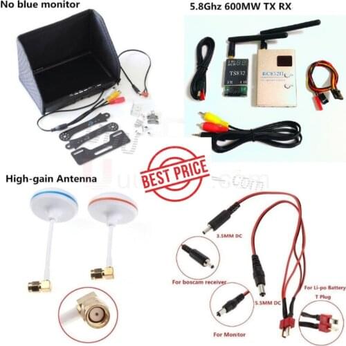 FPV Combo system 5.8Ghz 5.8G 600mw TS832 Transmitter TX RC832H Receiver RX No blue monitor for Gopro SJ4000 QAV250 DJI