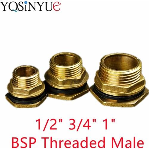 Brass Copper Water Tank Connector 1/2" 3/4" 1" Male BSP Threaded Pipe Single Loose Key Swivel Plumbing Fittings Nut Jointer