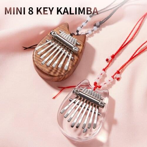 Cega kalimba 8 keys mini thumb piano cat kalimba best gifts mbira music instrument machine Africa kalimba mahoganya Acrylic