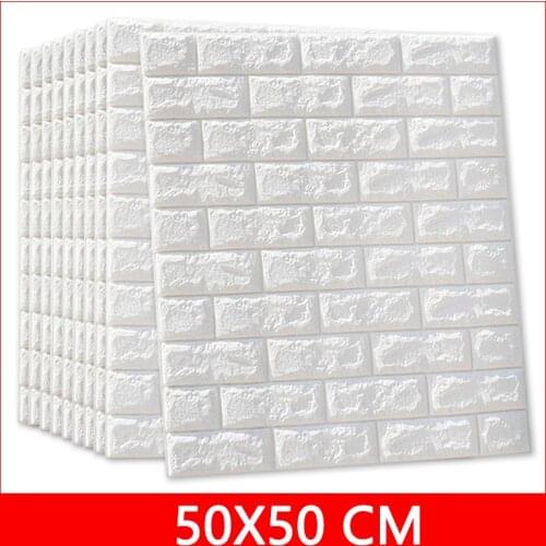 3D Wall Stickers Imitation Brick Bedroom Decor Waterproof Self-adhesive Wallpaper for Living Room Kitchen TV Backdrop Decoration