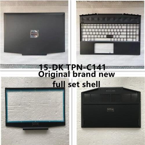 New For HP Pavilion 15-DK TPN-C141 LCD Back Cover Screen border Upper Top Case Bottom Shell Green Violet Silvery LOGO