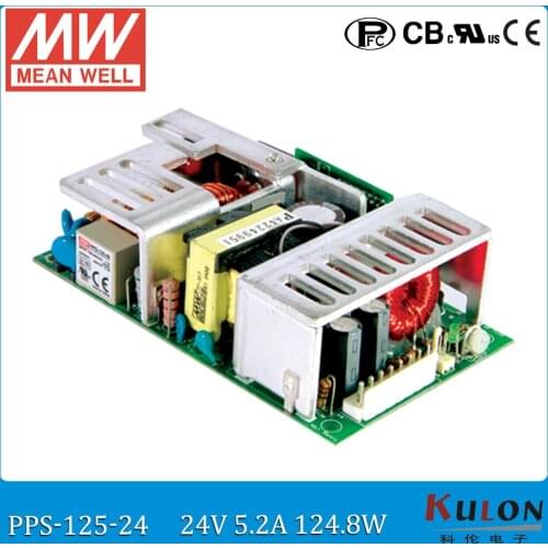 Original Meanwell ac dc 24v PPS-125-24 5.2A 125W 24V mean well open frame Power Supply