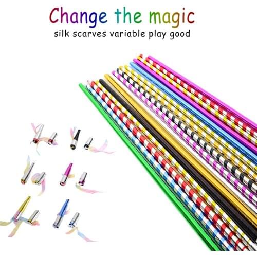 1PCS Silk Scarf Wand Stick Telescopic Rods 70cm Children Toys Metal Stage Stick Kids Toys