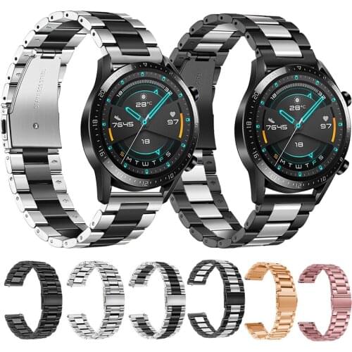 Watchband Stainless Steel Watch Band Strap Wristband Replacement Compatible with HUAWEI WATCH GT2 46mm/HONOR MagicWatch2 46mm