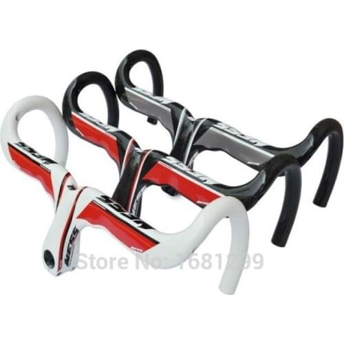 New NESS compact type Road bike 3K full carbon bicycle handlebars and stem integrated 400/420/440*90/100/110/120mm Free ship