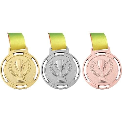 Torch Medal Souvenir Zinc Alloy Sport Competition Prize with Ribbon Strap for Outdoor Kids Games School Supplies Medal Winner