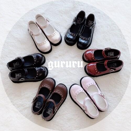 Sweet lolita shoes vintage round head thick bottom women fashion shoes cute Mary Jane kawaii shoes loli cosplay kawaii girl