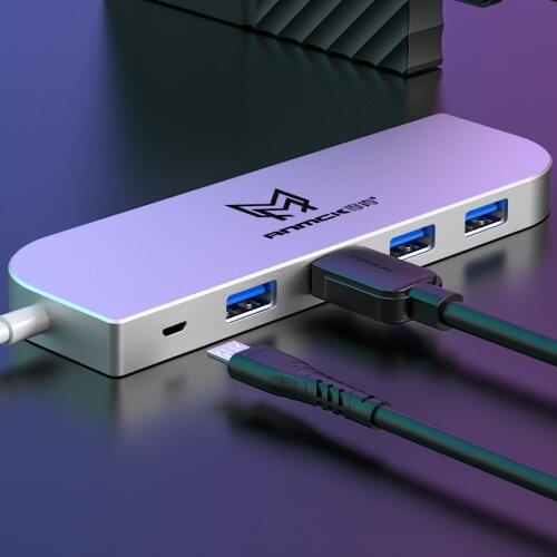 Anmck USB Hub 1M USB 2.0 Multi USB Splitter Adapter 4 Ports Speed Mini Multiple 3 Hab usb2.0 HUB Port USB-Hub Expander For PC