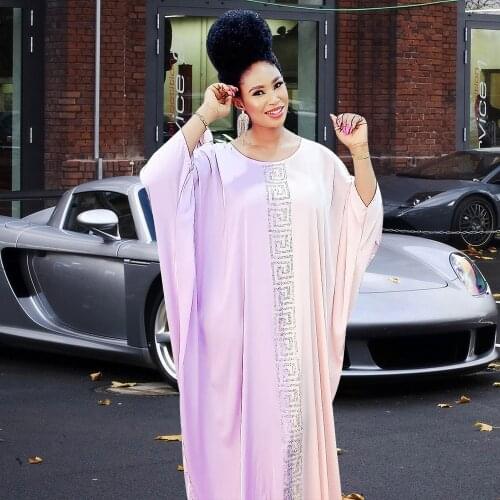 Vintage Diamonds Summer Fashion Dresses For Women O-neck Patchwork Bat Sleeve Maxi Vestidos Ankara 2021 Bobo Africain Femme Robe