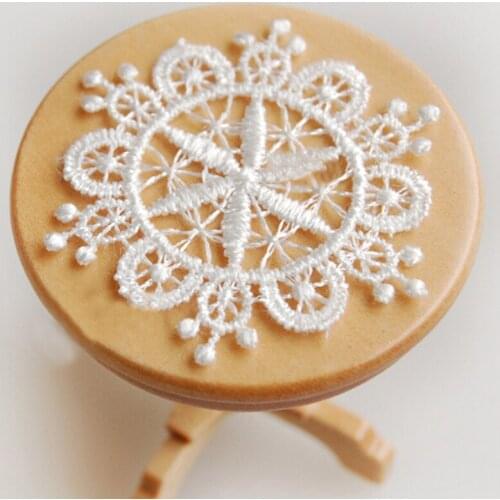 1:12 Miniatures Furniture Decoration White Knitting Table Placemat for Dollhouse Life Scene Model Toy